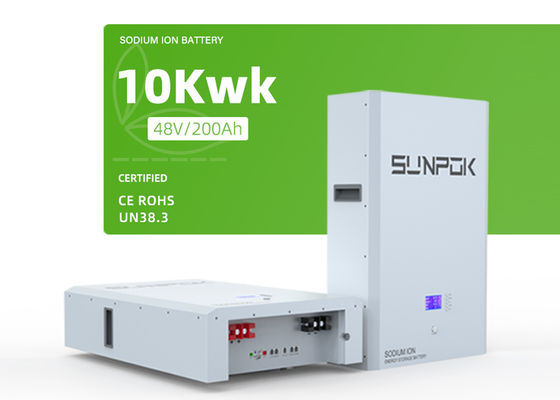 High Capacity Sodium Ion Battery Built in Smart BMS Wall Mounted Installation