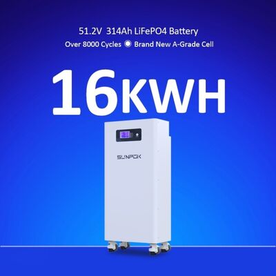 High Quality 8000 Cylces LiFePO4 Battery Pack 51.2V 300Ah 310Ah 314Ah 15KWh Wall Mounted Battery for Solar Energy System
