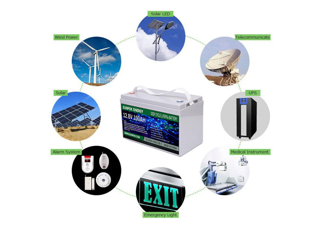 Batterie del gel del Agm di lunga vita di Ion Deep Cycle Battery 12v 24V 100ah 200ah del litio LiFePo4