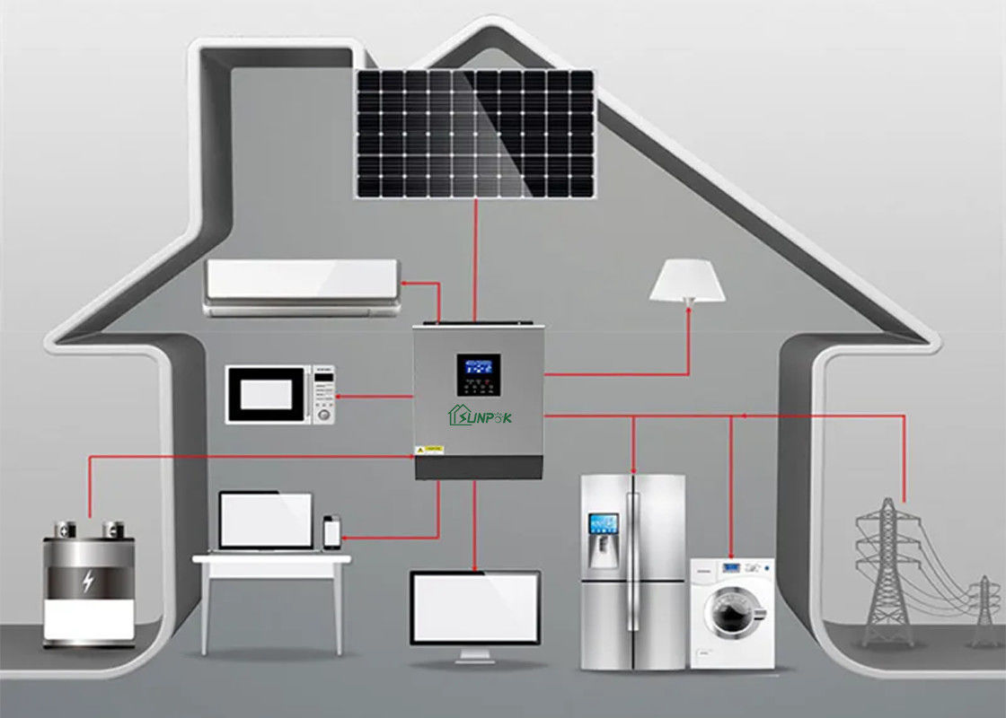IP32 fuori dall'invertitore di griglia che gradua 5kw secondo la misura 8kw 10kw 12kw con il regolatore solare della tassa di Mppt