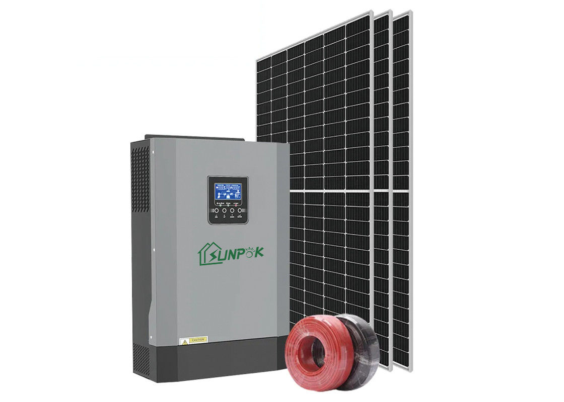 Sinusoide pura dell'esposizione LCD fuori dall'invertitore 48v 6kva 6000es di griglia con il commutatore di trasferimento