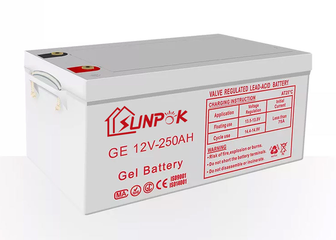 Pila secondaria solare delle batterie al piombo 12v 200ah 250ah del gel profondo solare del ciclo