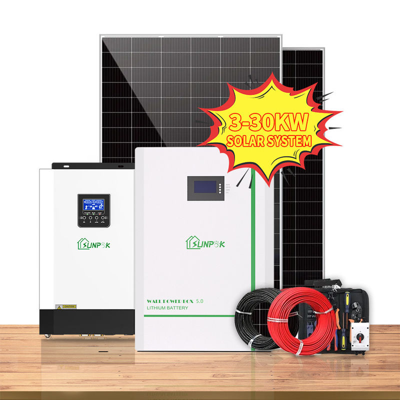 Legame ibrido di griglia del corredo 7kw 8kw 10kw del sistema solare di Sunpok sull'invertitore solare ibrido di griglia