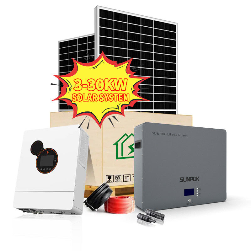 Centrale elettrica LCD del pannello solare del sistema solare Kit On Off Grid Hybrid dell'esposizione del ODM