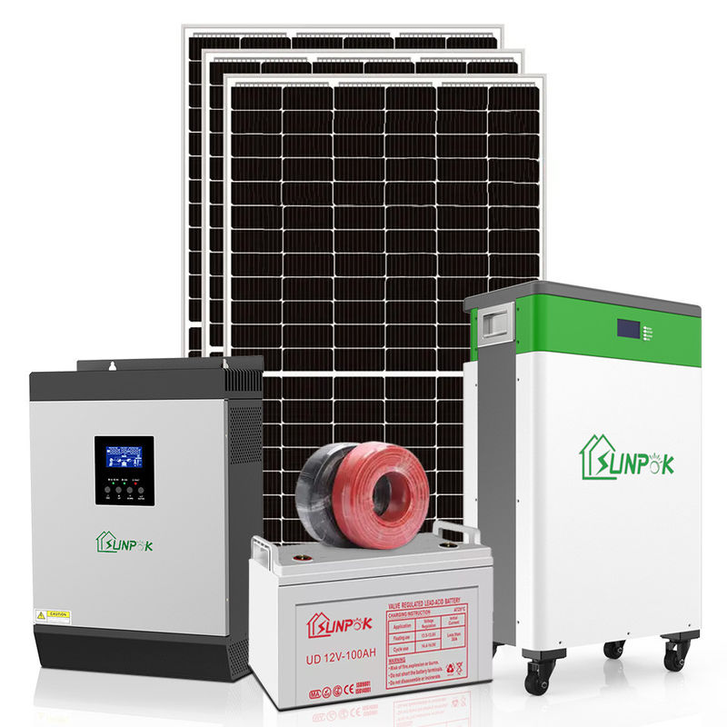 Installazione solare residenziale alimentata solare delle case 1KW 3KW 5KW 10KW del sistema solare 10kw della casa di Sunpok