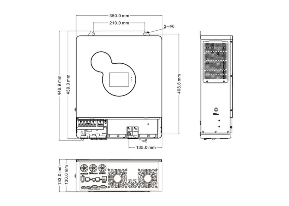 5kw invertitore puro solare ibrido della sinusoide dell'invertitore 3kw 5.5kw 100a Mppt fuori dalla griglia