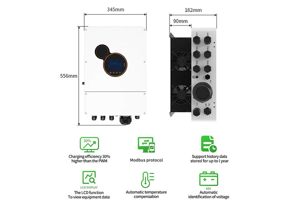 invertitore solare di 6kw 8kw 48v fuori dai convertitori a energia solare dell'invertitore di potere dell'invertitore di griglia per il sistema di memorizzazione