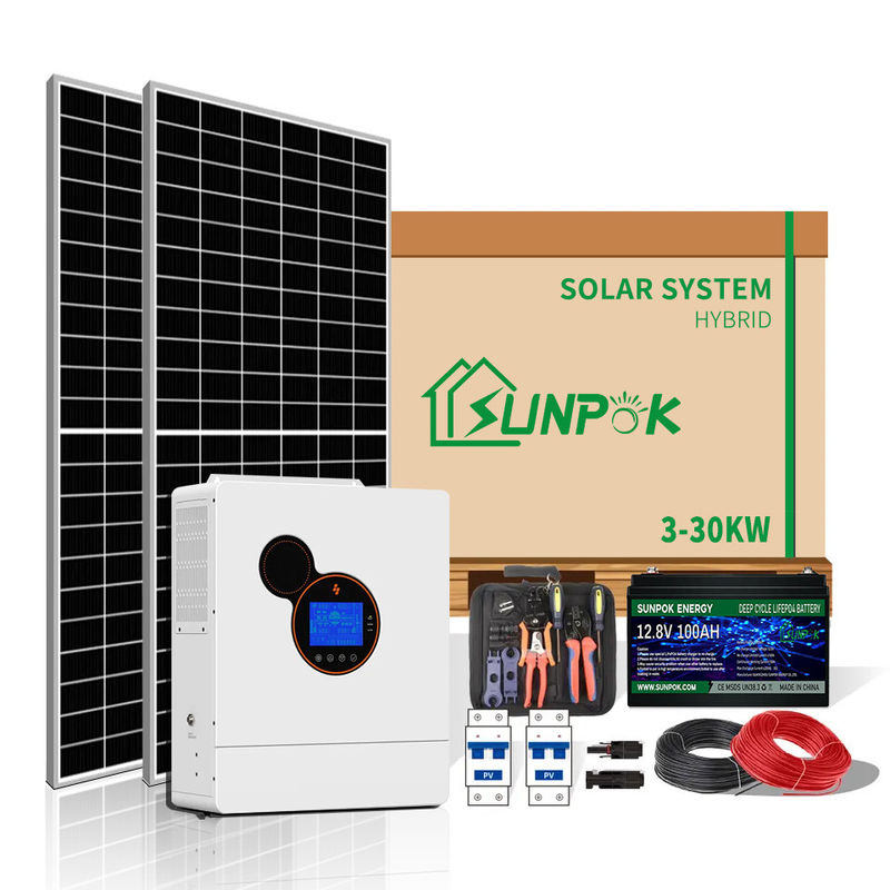 Sistema solare ibrido astuto 10Kw 15Kw 20KW dell'invertitore fuori dai sistemi residenziali di energia solare di griglia