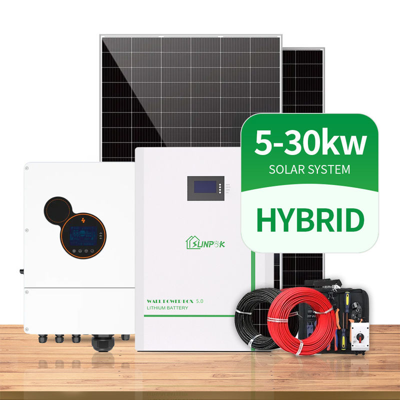 Sulla griglia/fuori dall'invertitore ibrido 3kw 5kw 6kw 8kw 10kw di griglia 24 volt fuori dal sistema solare di griglia