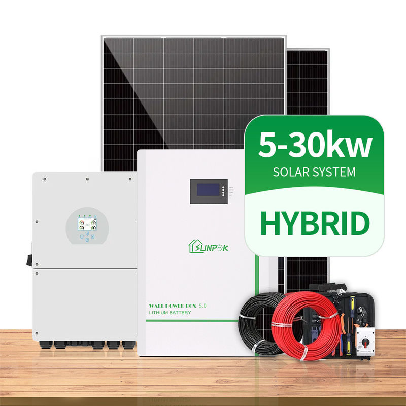 Un ibrido di 3 fasi fuori dalla centrale elettrica di energia del pannello solare del sistema solare di griglia 5Kw 10Kw 20Kw 30Kw