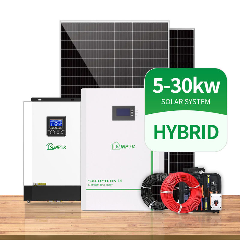 Sistema a energia solare di potere UN38.3 Tutto il pannello solare nero Insieme completo fuori dalla casa 5KW 10KW 12KW 20KW 30KW di griglia
