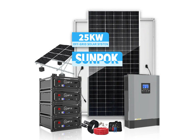 Sistemi fotovoltaici terrestri montati fuori rete 48V 200ah 300ah 1000W 3000W Sistemi di montaggio fotovoltaici