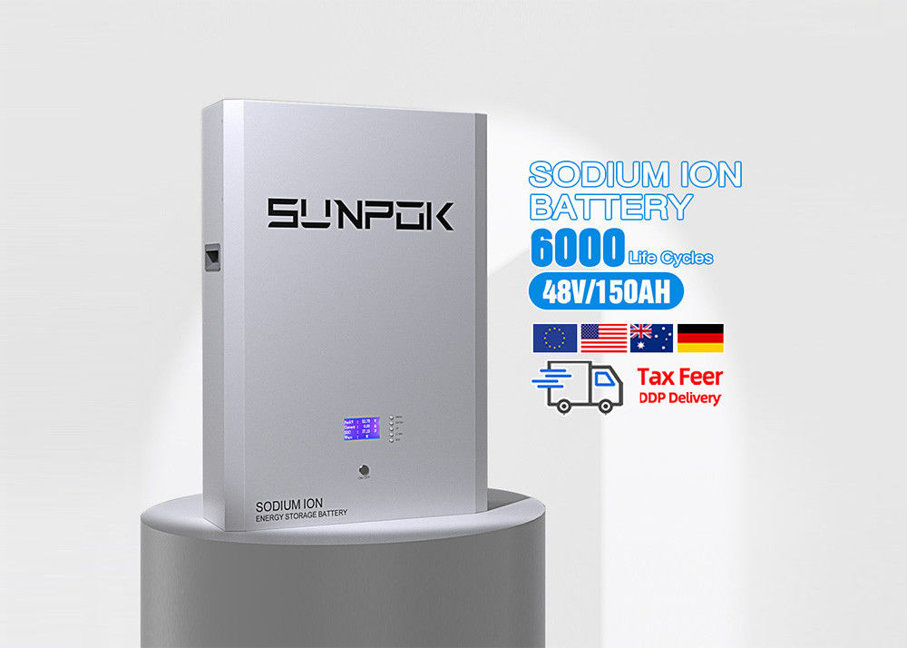 Batteria agli ioni di sodio Sunpok 98% efficienza di carica / scarica 5-30 KWh gamma di potenza di uscita