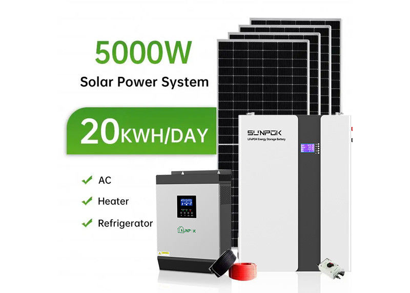 Kit di sistema solare ibrido certificato VDE con regolatore MPPT e tipo di batteria al piombo acido