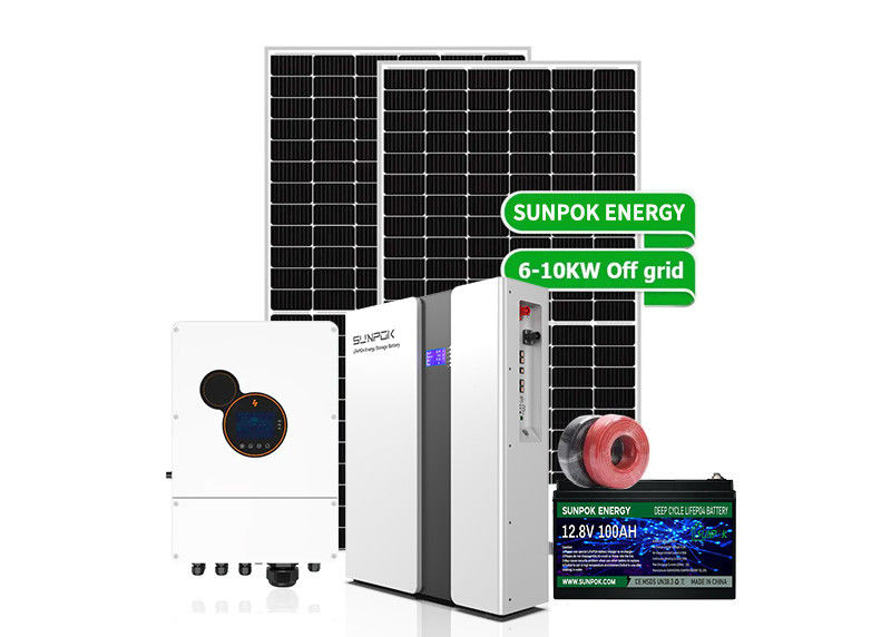 Sistema di pannelli solari Kit completo 30kw 20kw Fase divisa 12kw 10kw 8kw Sistema di energia solare ibrido Prezzo con batteria