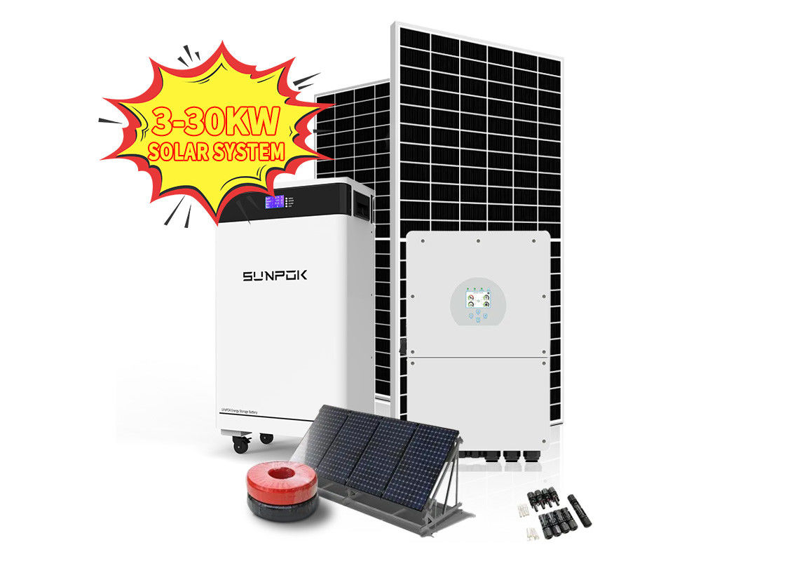 Sistema di energia solare con batteria al litio 20kw 15kw 16kw 10kw off Grid Sistema di energia solare Sistema di stoccaggio dell'energia solare