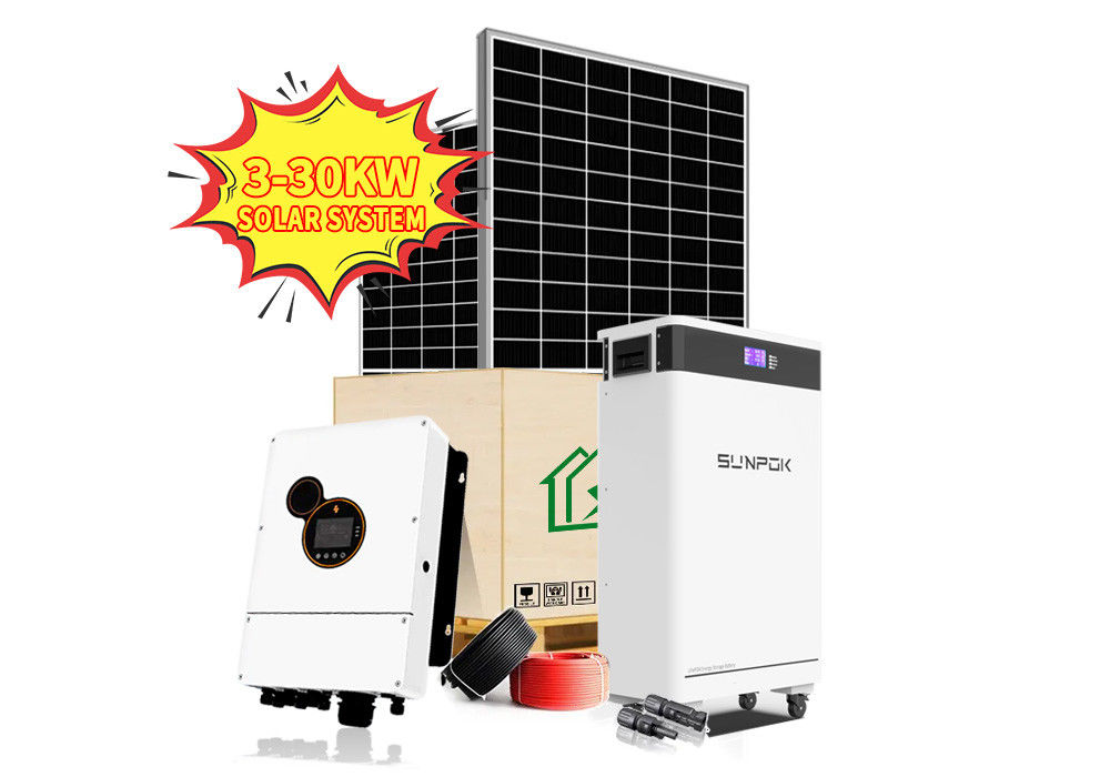Sistema solare 6.2kw Completo 6.2KW 11KW Completo Kit solare Off Grid Sistema di pannelli solari per la casa Sistema di energia solare