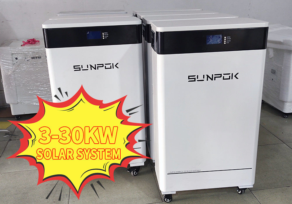 sistemi di energia solare ibrida 30kw 20kw 10kw sistemi di accumulo di energia 3 fase 40kwh sistema solare a batteria al litio