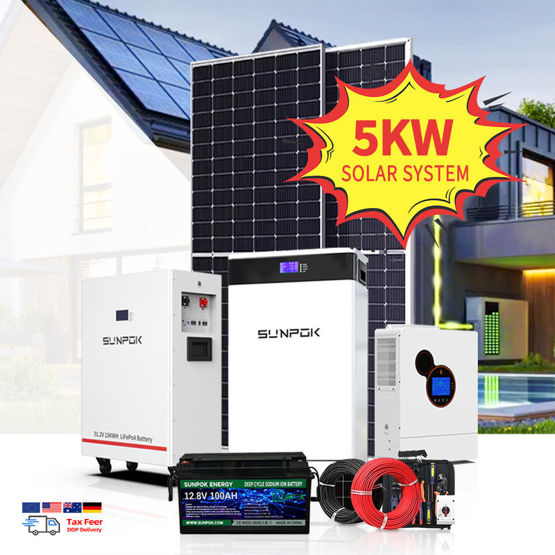Off Grid 10Kwh Rooftop Solar Power System 15Kw 10Kw 5Kw Completo sistema ibrido offgrid Costo