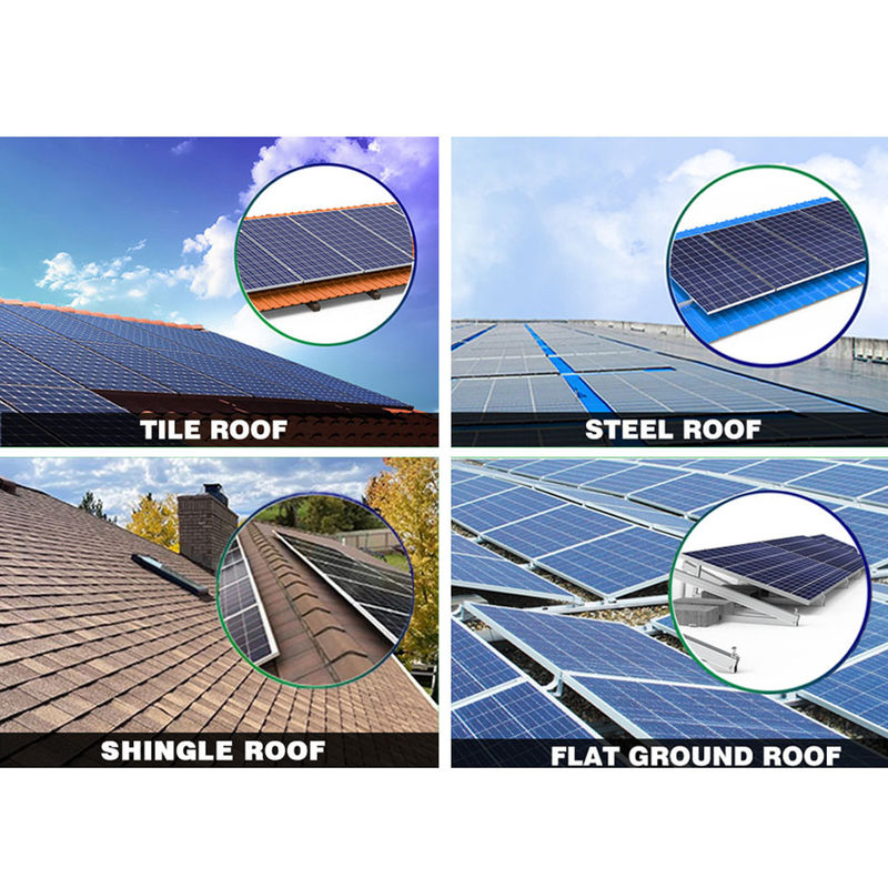 Sistema di energia solare on e off 5kw 10kw Sistema di energia solare per la casa Kit di pannelli solari