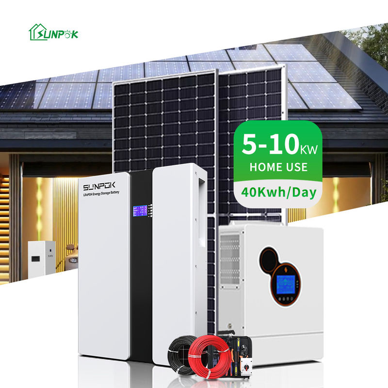 Sistemi di energia solare 3kw 5kw 10kw 12kw 15kw Hybrid Off Grid Complete Solar Panel Set