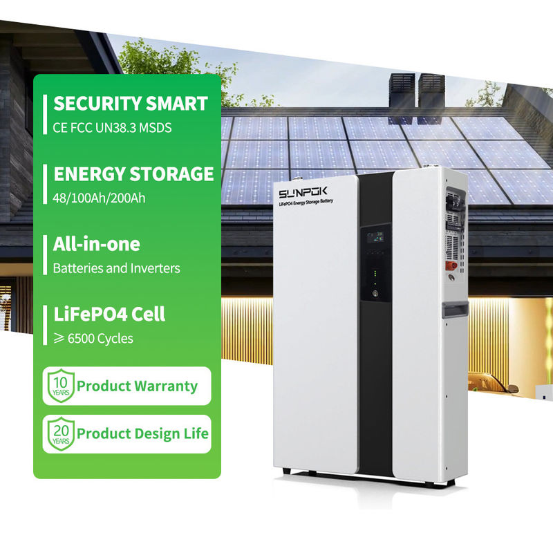 Sunpok Energy Home Battery Storage System All in One per batterie al litio impilate a energia solare