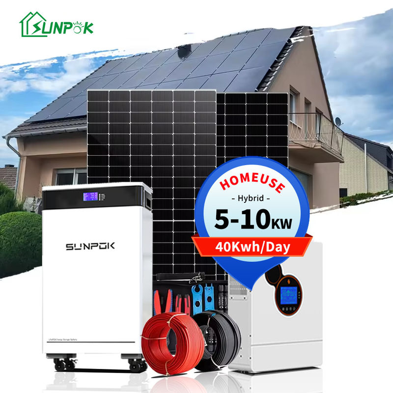 Sistema di energia solare per uso domestico Kit completo 5Kw 10Kw 30Kw Pannelli solari Sistema di alimentazione