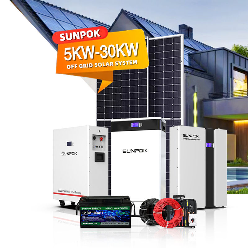 Kit completo di sistema energetico per tetto domestico con impianto solare intelligente disattivato 3kw 5kw 8kw 10kw 15kw 20kw 30kw