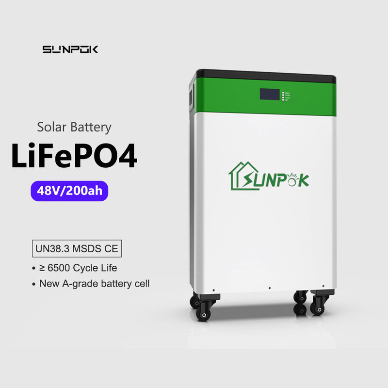 Ciclo profondo LiFePO4 Batteria solare agli ioni di litio 10kwh 48v 200ah Sistema di energia solare per la casa