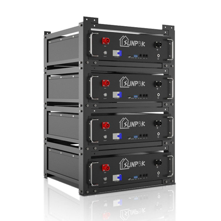 Batterie al litio tipo rack fosfato ferro 48V 100AH pannelli solari per la casa ioni di litio