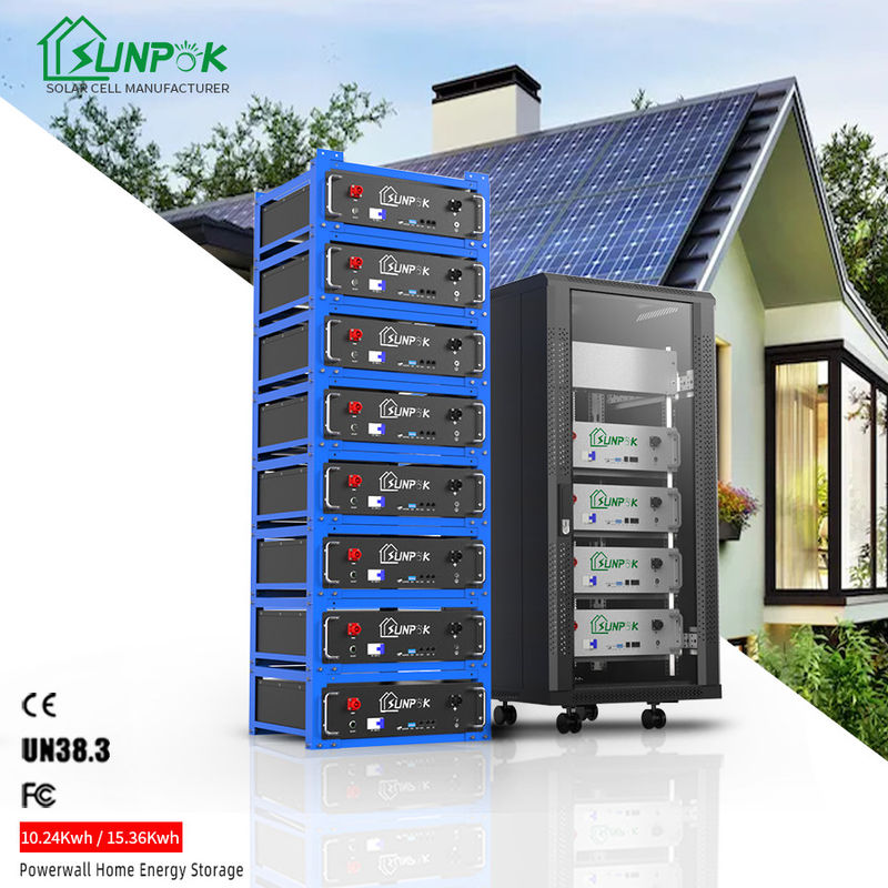Lifepo4 Batteria solare al litio 10kWh 20kWh 30kWh Sistema di accumulo di energia domestica montato su rack