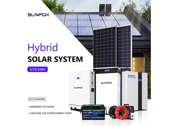 Sistema di energia solare 3kw 5kw 10kw Home Kit pannelli solari per case prefabbricate