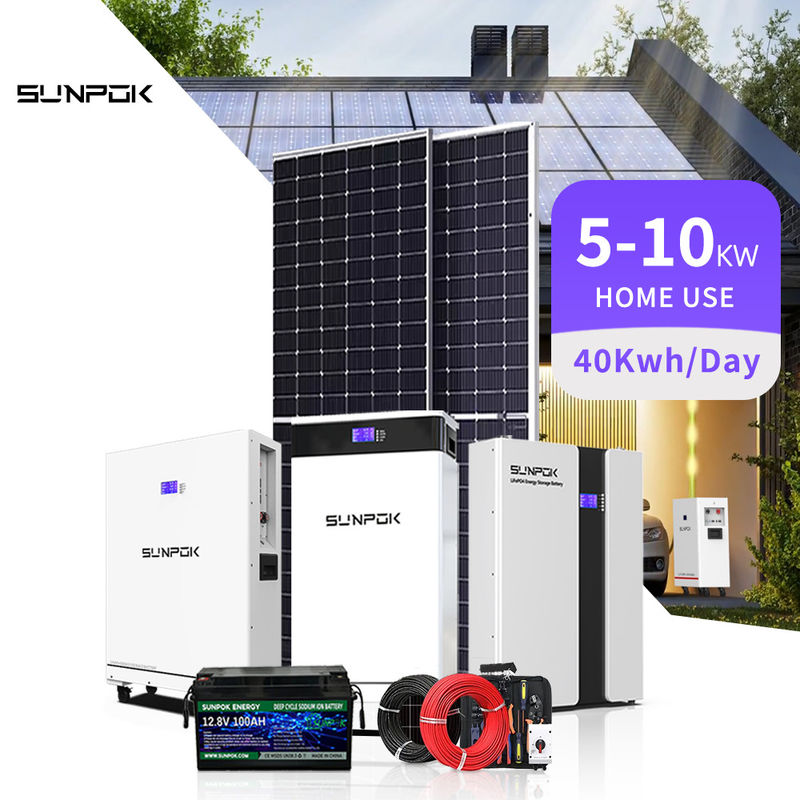 Completo sistema di batterie solari ibride off-grid da 30 kW Utilizzo domestico solare 5kw 8kw 15kw Kit