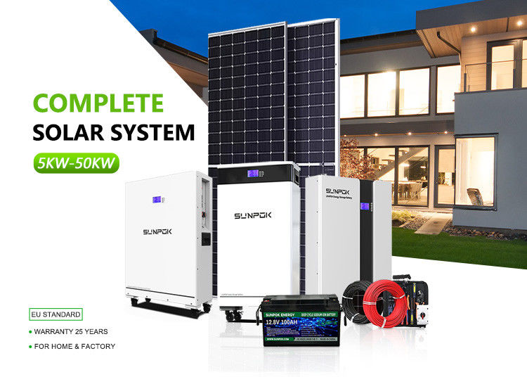Invertitori di energia solare ibrida Batterie al litio per sistemi 5kw 15kw 30kw Off Grid Home System