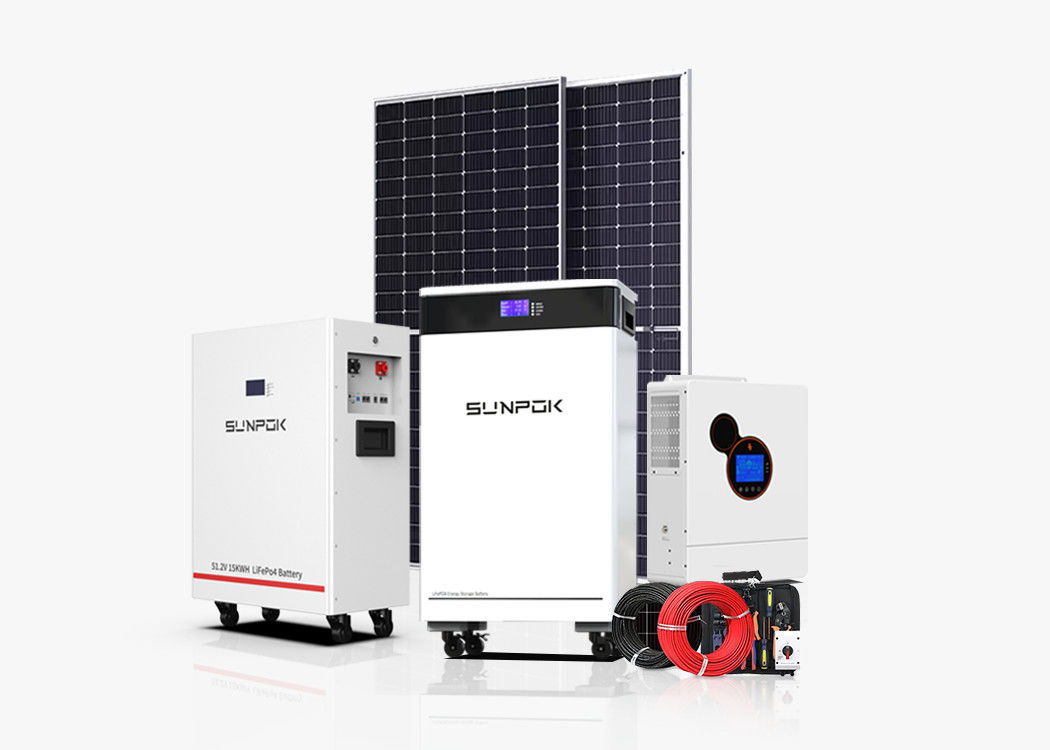 Home Sistema solare 30kw Completo 10kw 15kw Sistema inverso Batteria al litio Energia solare industriale