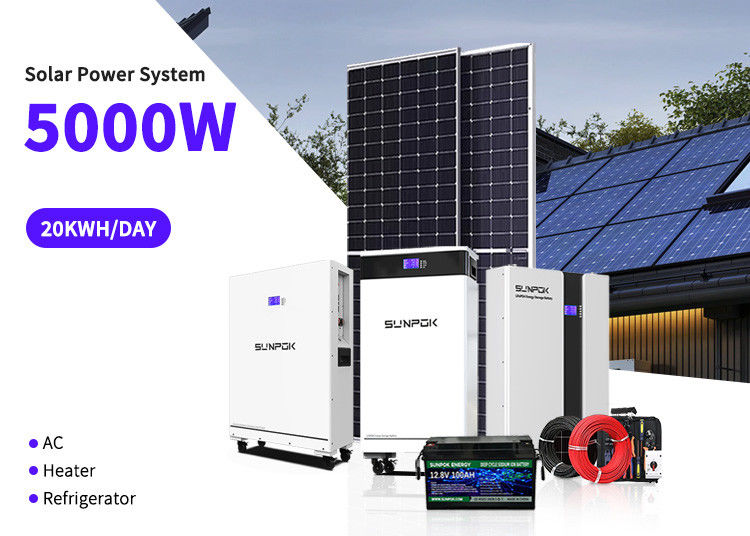 Sistema di energia solare disconnesso dalla rete con batteria al litio da 48v 3kw 8kw 10kw Kit di sistema di energia solare