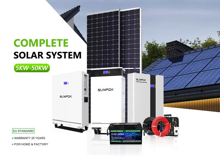 Sistema solare completo 15Kw 10Kw Off Grid Solare con batteria per pannelli fotovoltaici Sistema di energia solare personalizzato