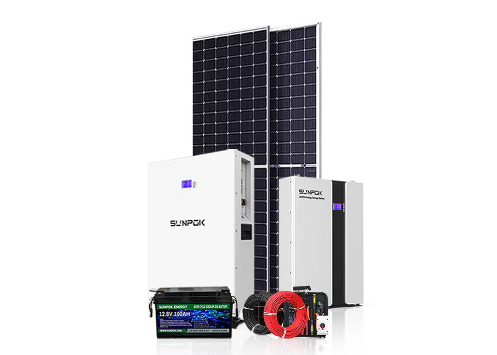 Sistema di energia ibrida on grid off grid 3kw 15kw 30kw 50kw Sistema di energia solare