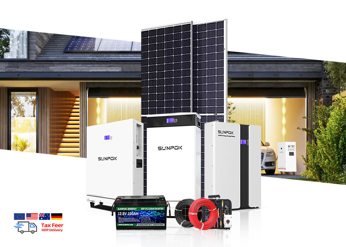 Sistema solare per uso domestico 1kw 3kw 5kw monofase 230V Kit completo con batteria al litio