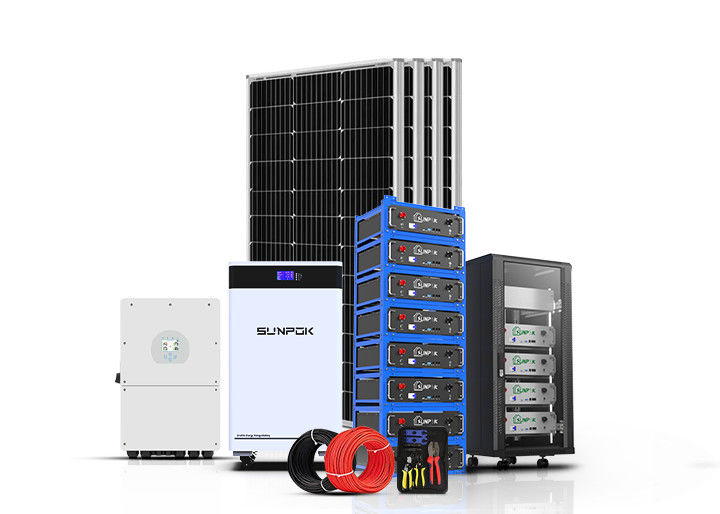 Off Grid Sistema solare fotovoltaico 5Kw 10Kw 12Kw Completo Kit di sistemi di energia solare ibrida per la casa