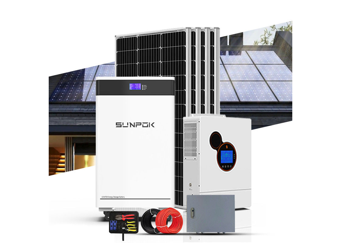 Sistema solare Kit completo Casa 10kw 15kw 200kw Off Grid Inverter di potenza ibrida pannello di accumulo batteria Sistema di energia solare