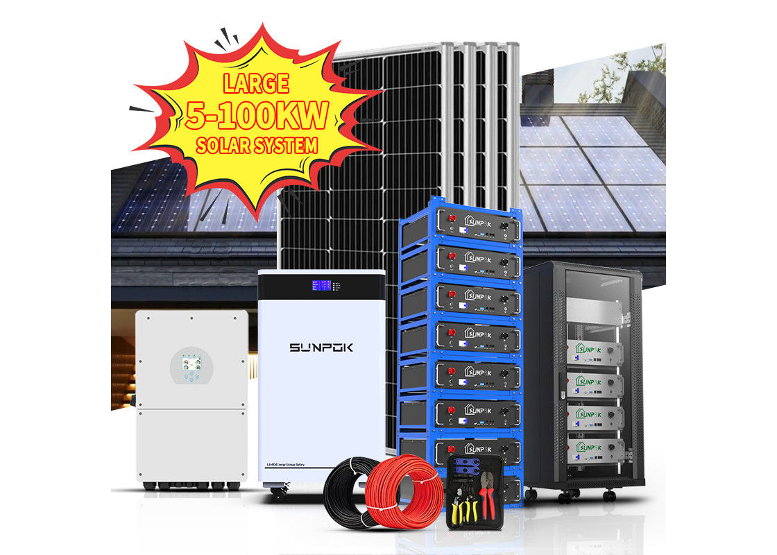 Off Grid On Grid e Sistema di energia ibrida 3kw 5kw 10kw Sistema di energia solare
