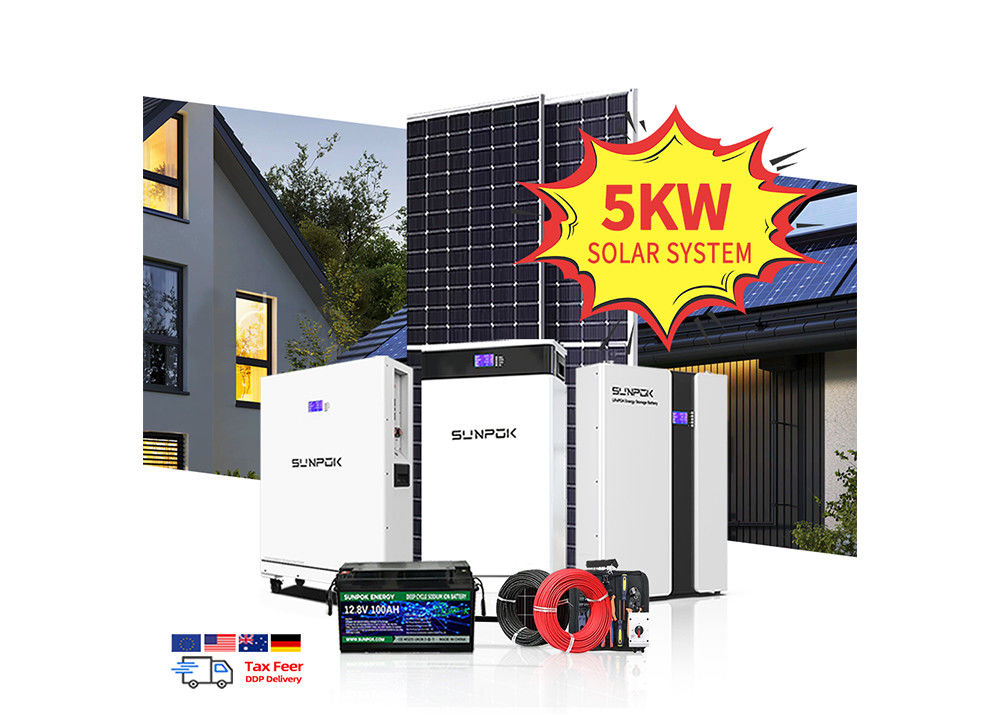 Sistema di energia solare ibrida Completo Set 5Kw 10Kv 20kw 30Kw BESS Batteria al litio Generatore di stoccaggio Kit completo per la casa