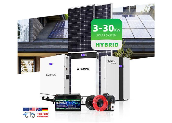 Set completo 10Kw 11Kw 12Kw 15Kw pannelli solari Sistema 5000 W ibrido off-grid Sistema solare 5Kw Sistema domestico di energia solare