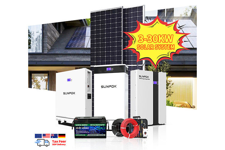 Sistema di energia solare per tetto a piastrelle 3000w 5kw 8kw Off Grid Sistema di energia solare