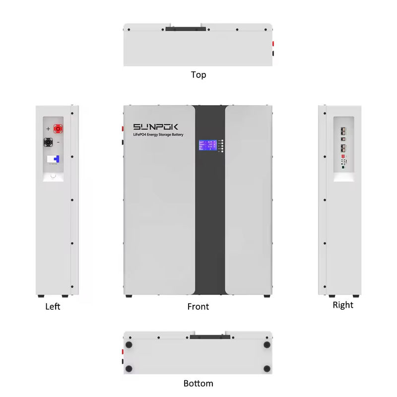 Smart Bms e Bluetooth 6500+ Deep Cycle Batteria di stoccaggio dell'energia 51.2v 200ah