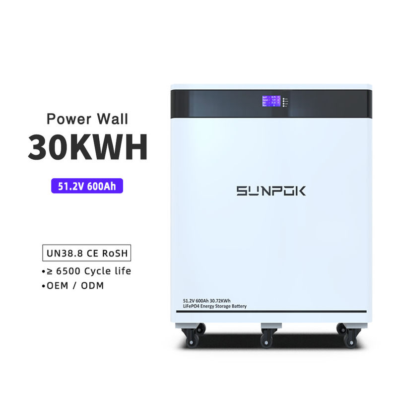 48V 600Ah Batteria al litio Lifepo4 Lipo4 Batteria 51.2V 30Kwh Immagazzinamento di energia 30Kw Batteria per sistema di energia solare