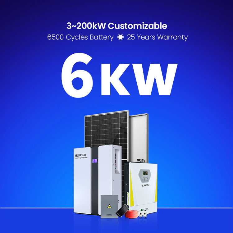 Set completo 5KWH 3KWH 6KWH 8KW 10KW 10KWH 15KW Sistema ibrido di accumulo di energia solare pannello solare