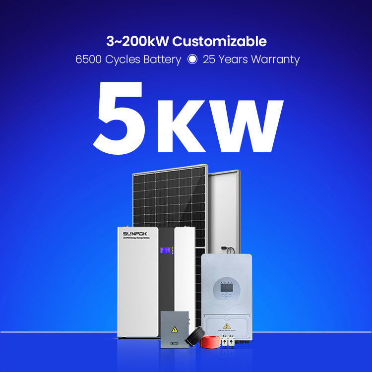 Sistema solare completamente disattivato 3KW 5KW 10KW Kit di pannelli solari per la casa 12kw 15kw Sistema di energia solare per la casa