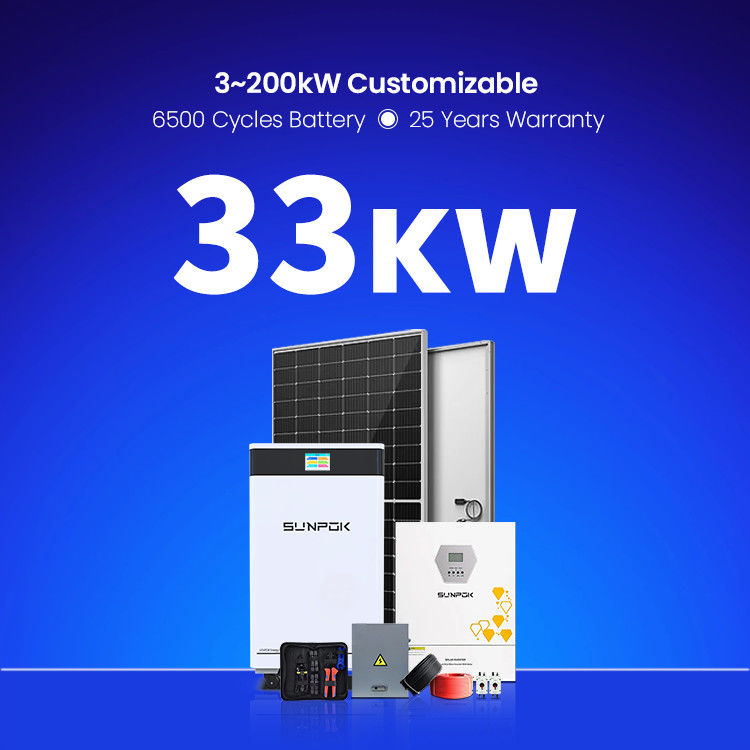 Sistema di accumulo di energia solare ibrido fuori rete 5KW 10KW 20KW 30KW 10KVA Sistema di energia solare fuori rete con accumulo completo